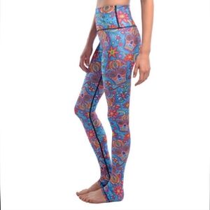 YOGA DEMOCRACY Skull Candy Leggings Small